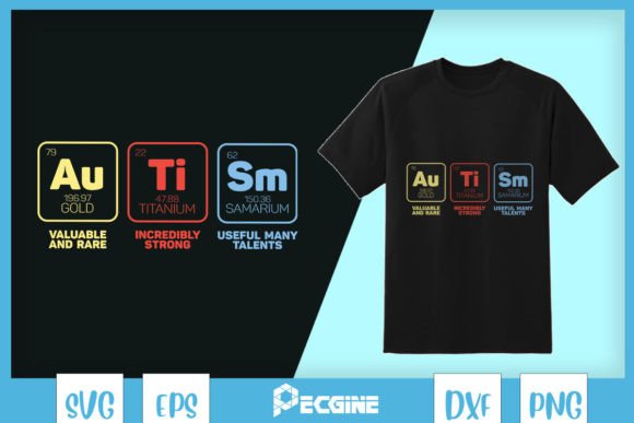 Autism Elements Awareness SVG: Graphics for T-Shirt Designs