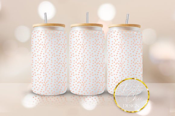 Blush Dots Libbey Glass Can Wrap Design: Graphics for Crafts & Content