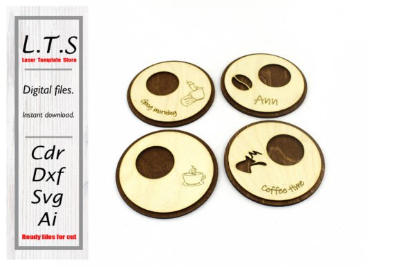 Coasters: 4 Laser Cut Models for Ornaments