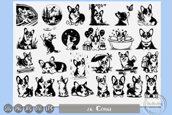 Corgi Dog Graphics for Crafts & Digital Products