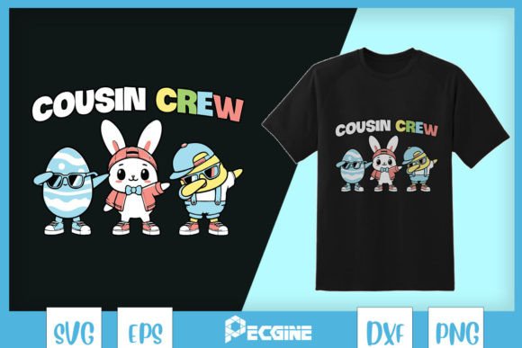 Cousin Crew Easter Bunny SVG: Graphics for T-Shirt Designs