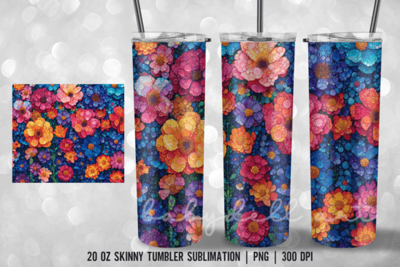 Floral Alcohol Ink Painting Sublimation Graphics