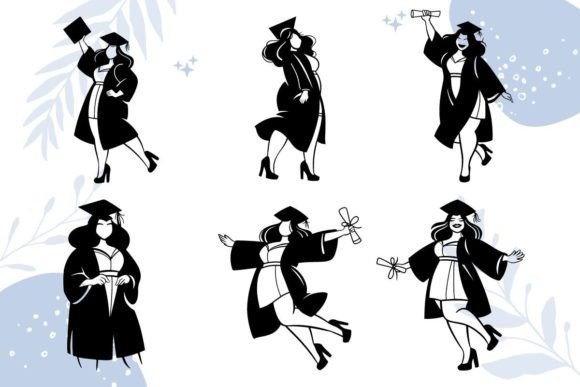 Graduation Girl SVG: Graphics for Crafts & Content