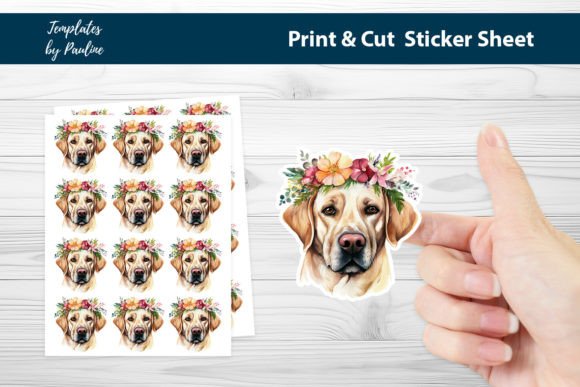 Labrador Retriever Digital Sticker Sheet