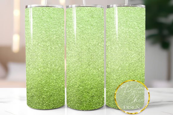 Lemon Green Glitter Tumbler Wrap Design: Graphics for Crafts & Joyful Branding