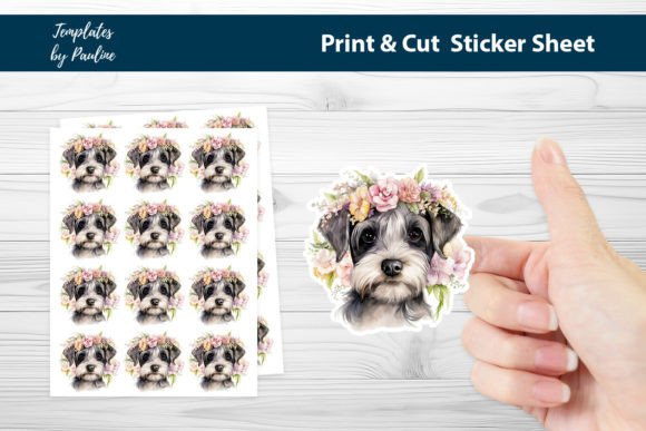 Miniature Schnauzer Digital Sticker