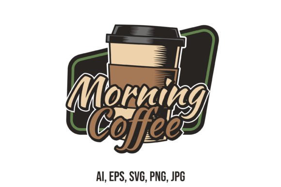Morning Coffee Logo Template: Graphics for Crafts & Branding