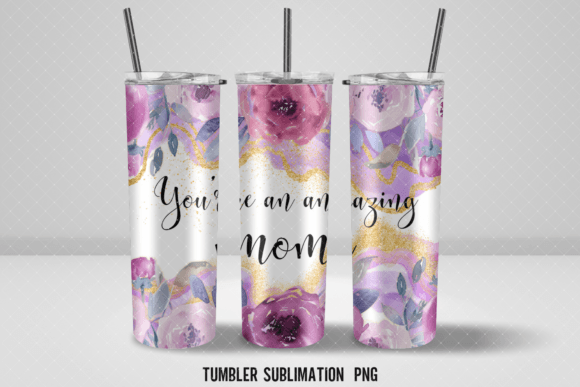 Mother’s Day Tumbler Wrap PNG: Graphics for Crafts