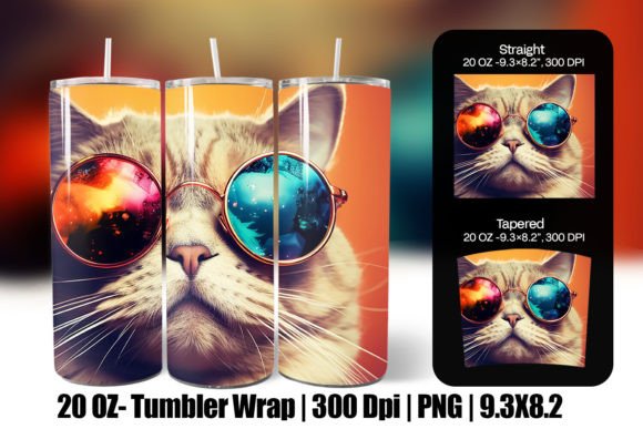 Stylish Cat Love Wrap Tumbler: Graphics for Crafts & Branding
